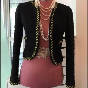 Black Jacket with Gold Trim